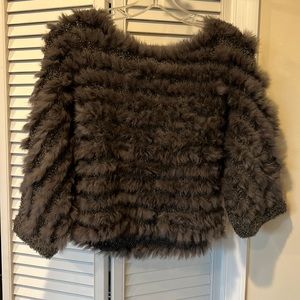 List, women sweater size S, real rabbit fur.